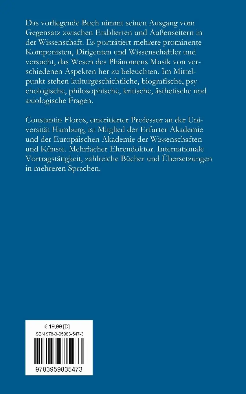 Rückseite: 9783959835473 | Passion Musik | Eine wissenschaftliche Autobiografie | Floros | Buch