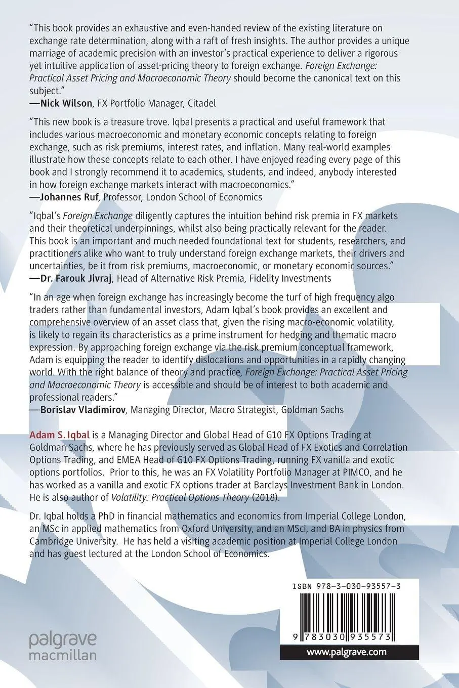 Rückseite: 9783030935573 | Foreign Exchange | Practical Asset Pricing and Macroeconomic Theory