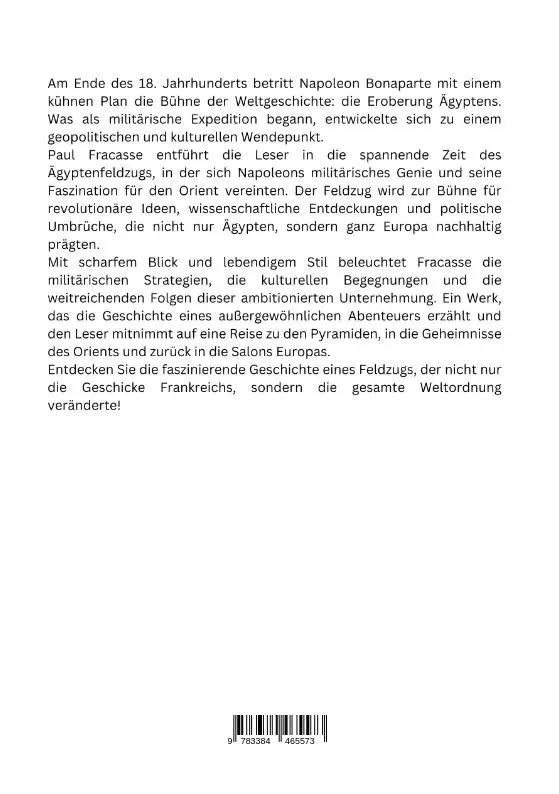 Rückseite: 9783384465573 | Napoleons Ägyptenfeldzug | Paul Fracasse | Taschenbuch | 264 S. | 2024
