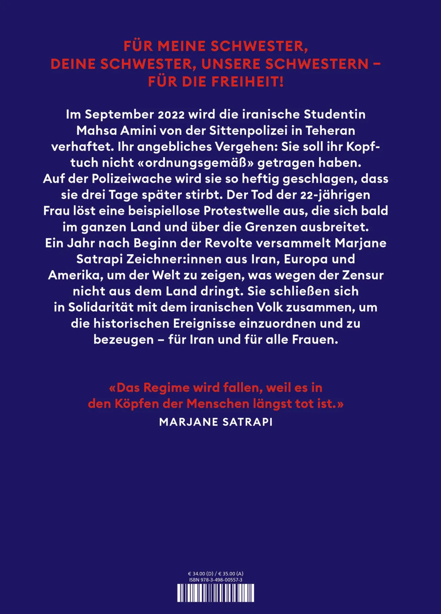 Rückseite: 9783498005573 | Frau, Leben, Freiheit | Marjane Satrapi | Buch | 272 S. | Deutsch