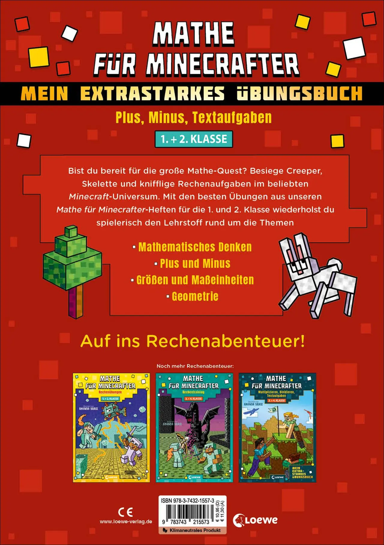 Rückseite: 9783743215573 | Mathe für Minecrafter - Mein extrastarkes Übungsbuch | Fiedler-Tresp