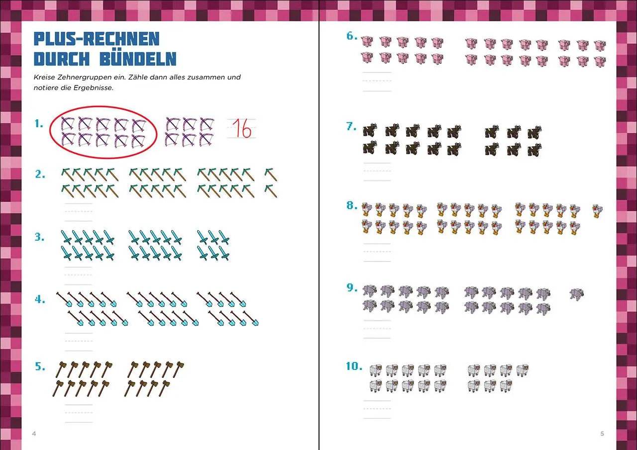 Bild: 9783743215573 | Mathe für Minecrafter - Mein extrastarkes Übungsbuch | Fiedler-Tresp