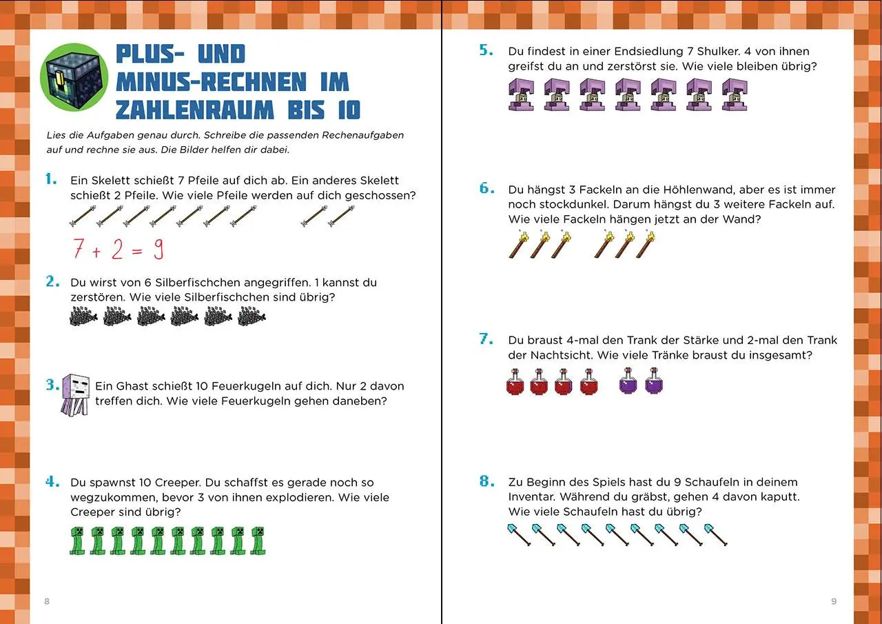 Bild: 9783743215573 | Mathe für Minecrafter - Mein extrastarkes Übungsbuch | Fiedler-Tresp