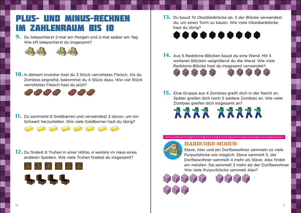 Bild: 9783743215573 | Mathe für Minecrafter - Mein extrastarkes Übungsbuch | Fiedler-Tresp