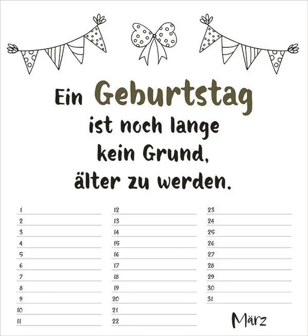 Bild: 9783819305573 | Geburtstagskalender Visual Words | Immerwährender Planer | Korsch