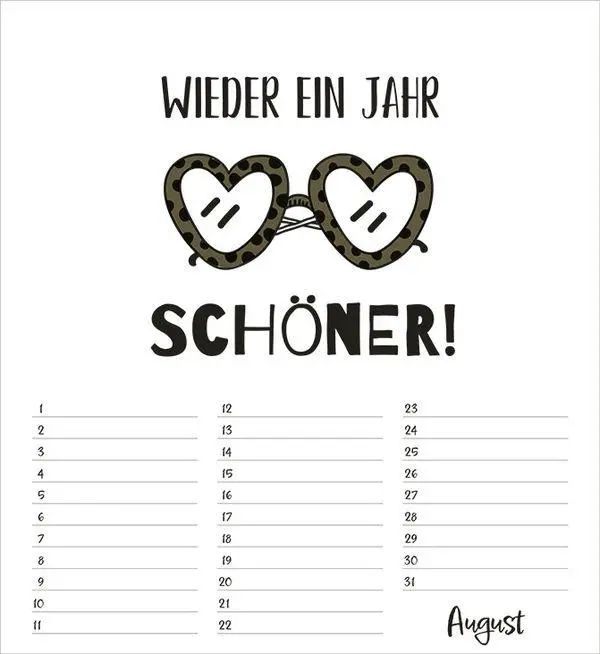 Bild: 9783819305573 | Geburtstagskalender Visual Words | Immerwährender Planer | Korsch