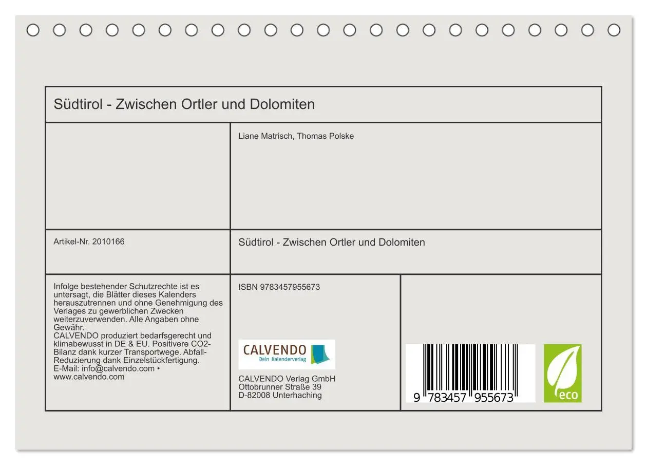 Bild: 9783457955673 | Südtirol - Zwischen Ortler und Dolomiten (Tischkalender 2026 DIN A5...