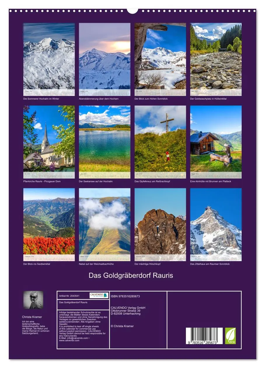 Bild: 9783516285673 | Das Goldgräberdorf Rauris (hochwertiger Premium Wandkalender 2026...