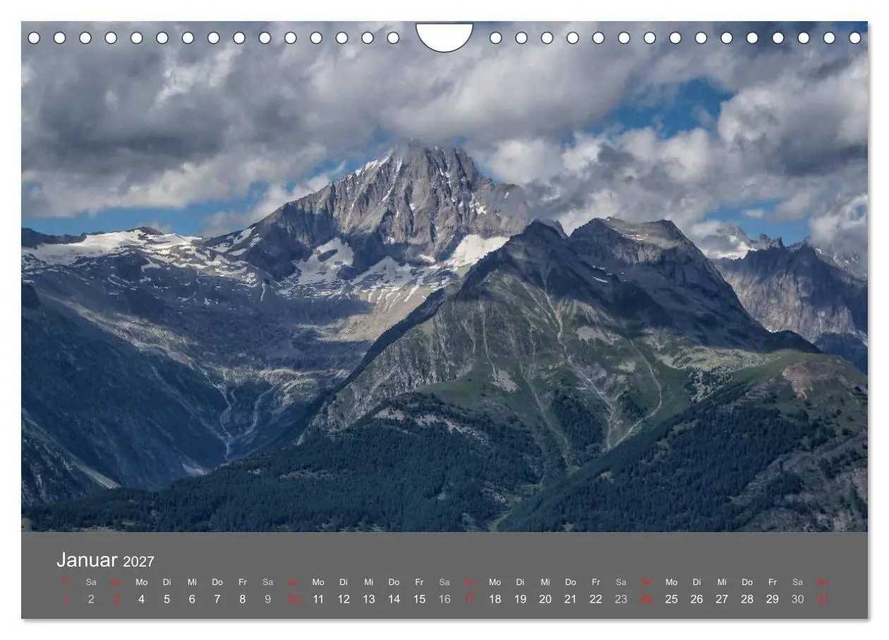 Bild: 9783594025673 | Wallis. Perle der Schweiz (Wandkalender 2027 DIN A4 quer), CALVENDO...