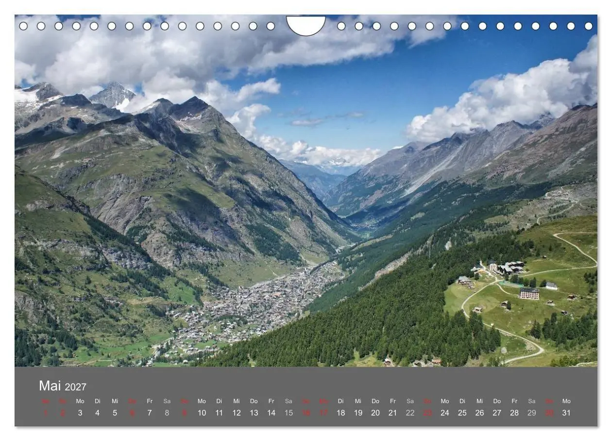 Bild: 9783594025673 | Wallis. Perle der Schweiz (Wandkalender 2027 DIN A4 quer), CALVENDO...