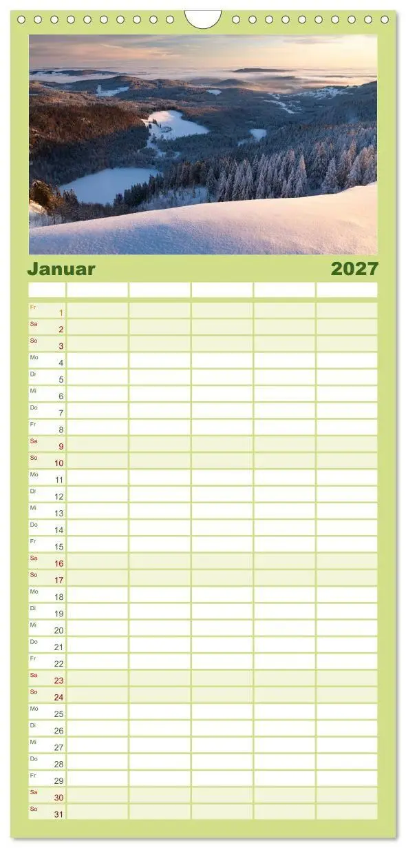 Bild: 9783594335673 | Familienplaner 2027 - Schwarzwald 2027 mit 5 Spalten (Wandkalender,...