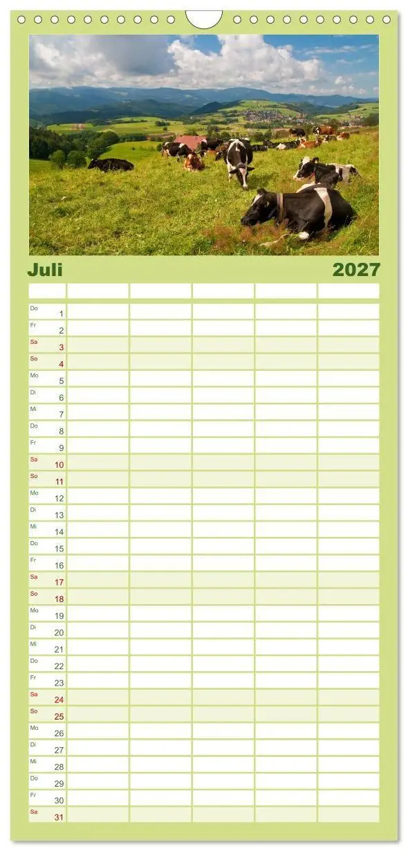 Bild: 9783594335673 | Familienplaner 2027 - Schwarzwald 2027 mit 5 Spalten (Wandkalender,...