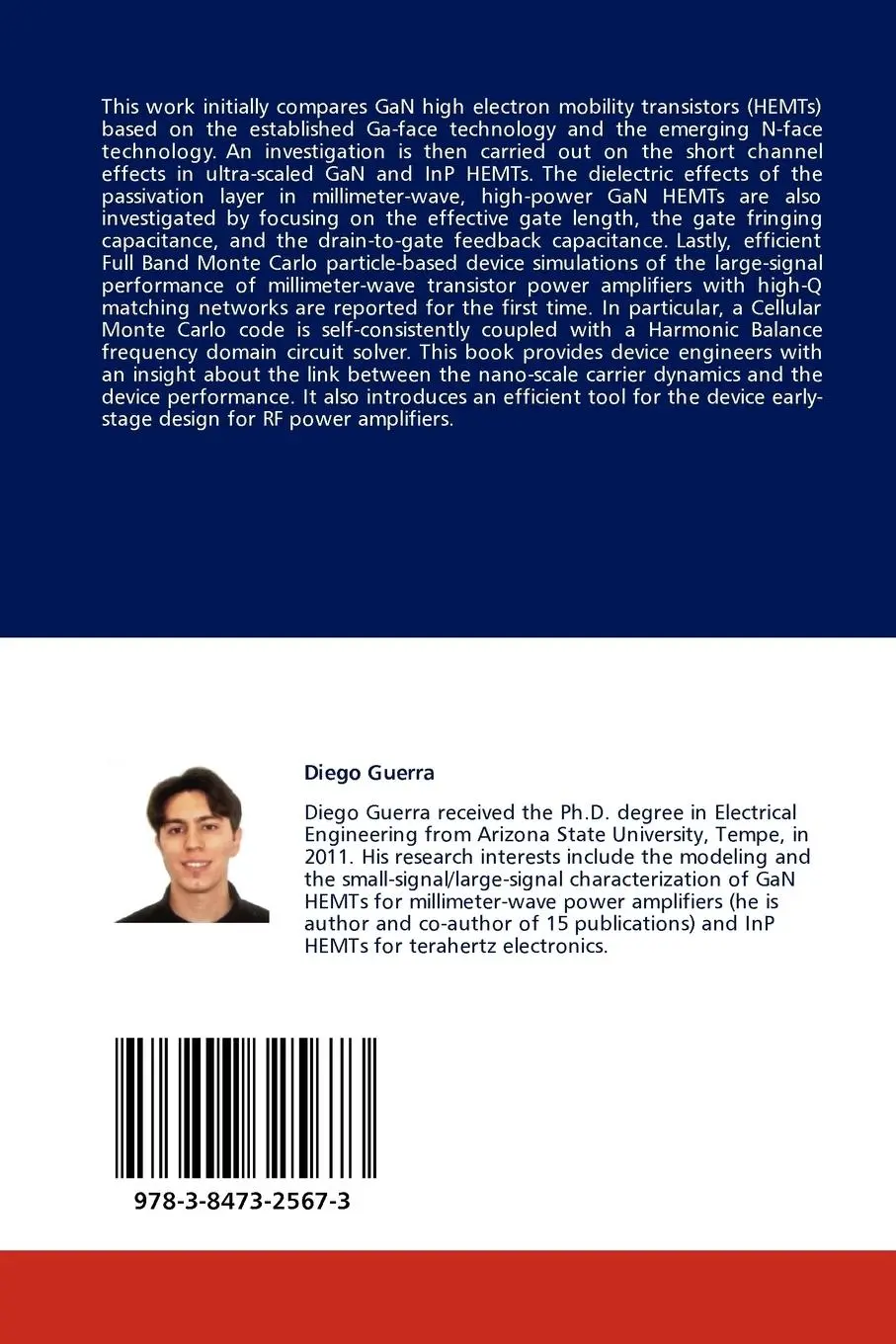 Rückseite: 9783847325673 | GaN HEMT Modeling and Design for mm and sub-mm Wave Power Amplifiers