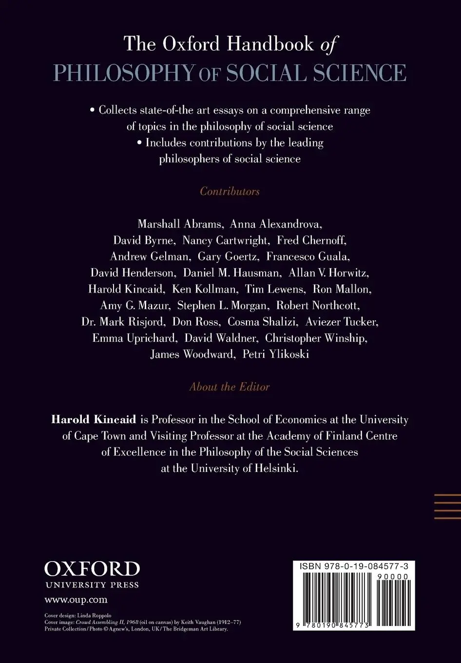 Rückseite: 9780190845773 | The Oxford Handbook of Philosophy of Social Science | Harold Kincaid