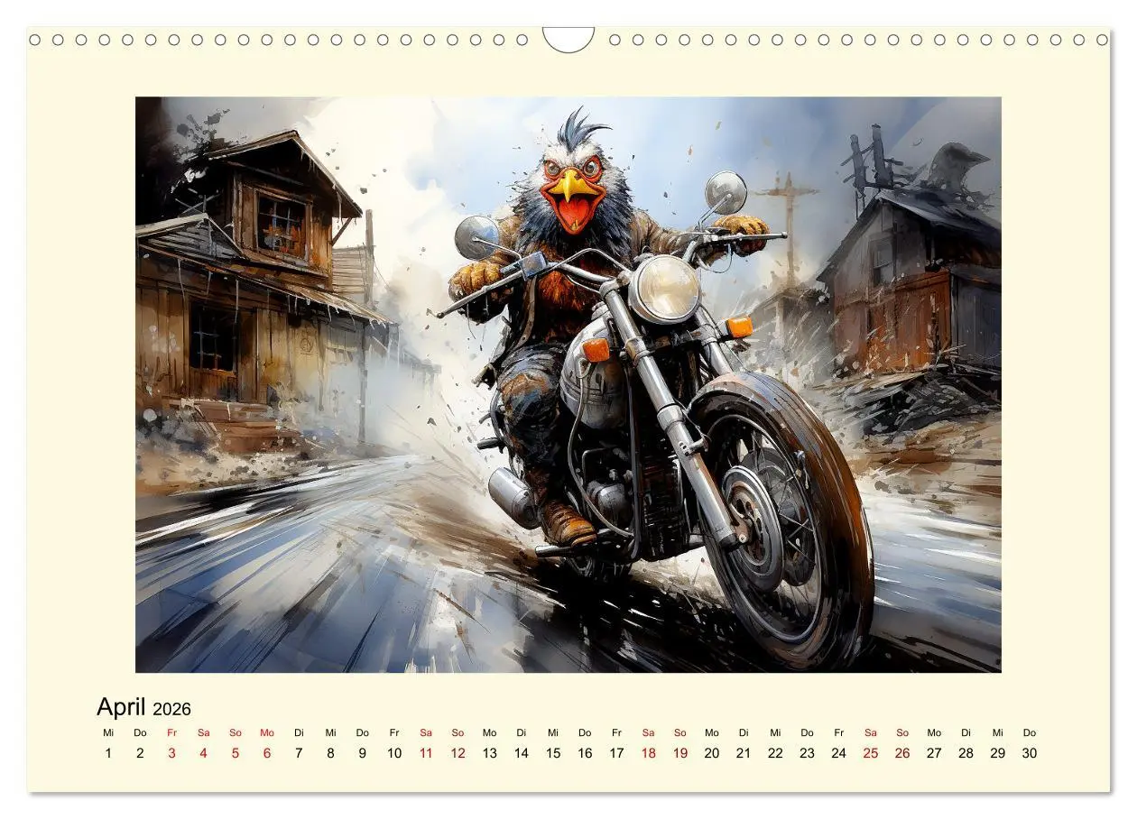 Bild: 9783457495773 | Verrückte Hühner (Wandkalender 2026 DIN A3 quer), CALVENDO...