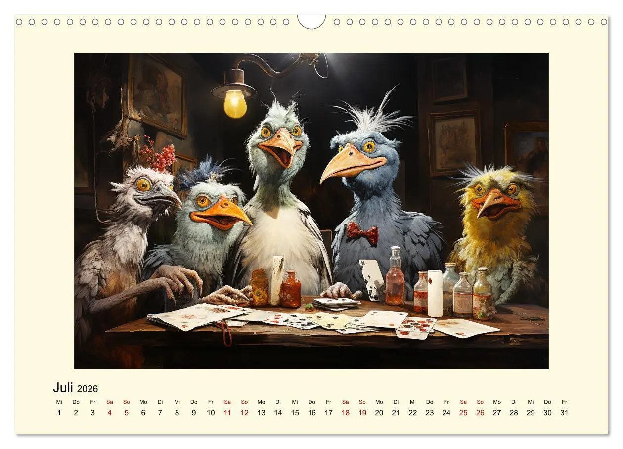 Bild: 9783457495773 | Verrückte Hühner (Wandkalender 2026 DIN A3 quer), CALVENDO...