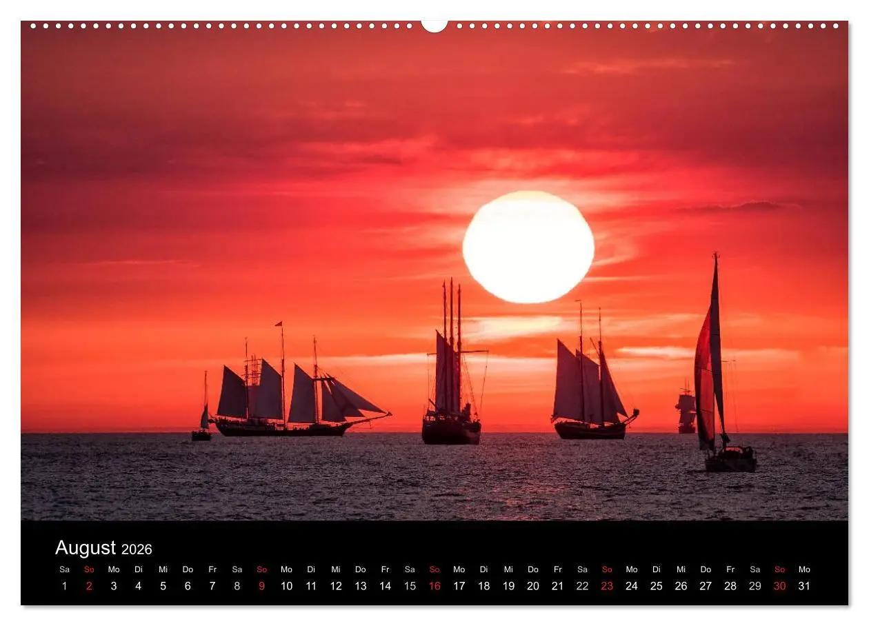 Bild: 9783516035773 | Windjammer auf der Ostsee im Abendlicht (hochwertiger Premium...