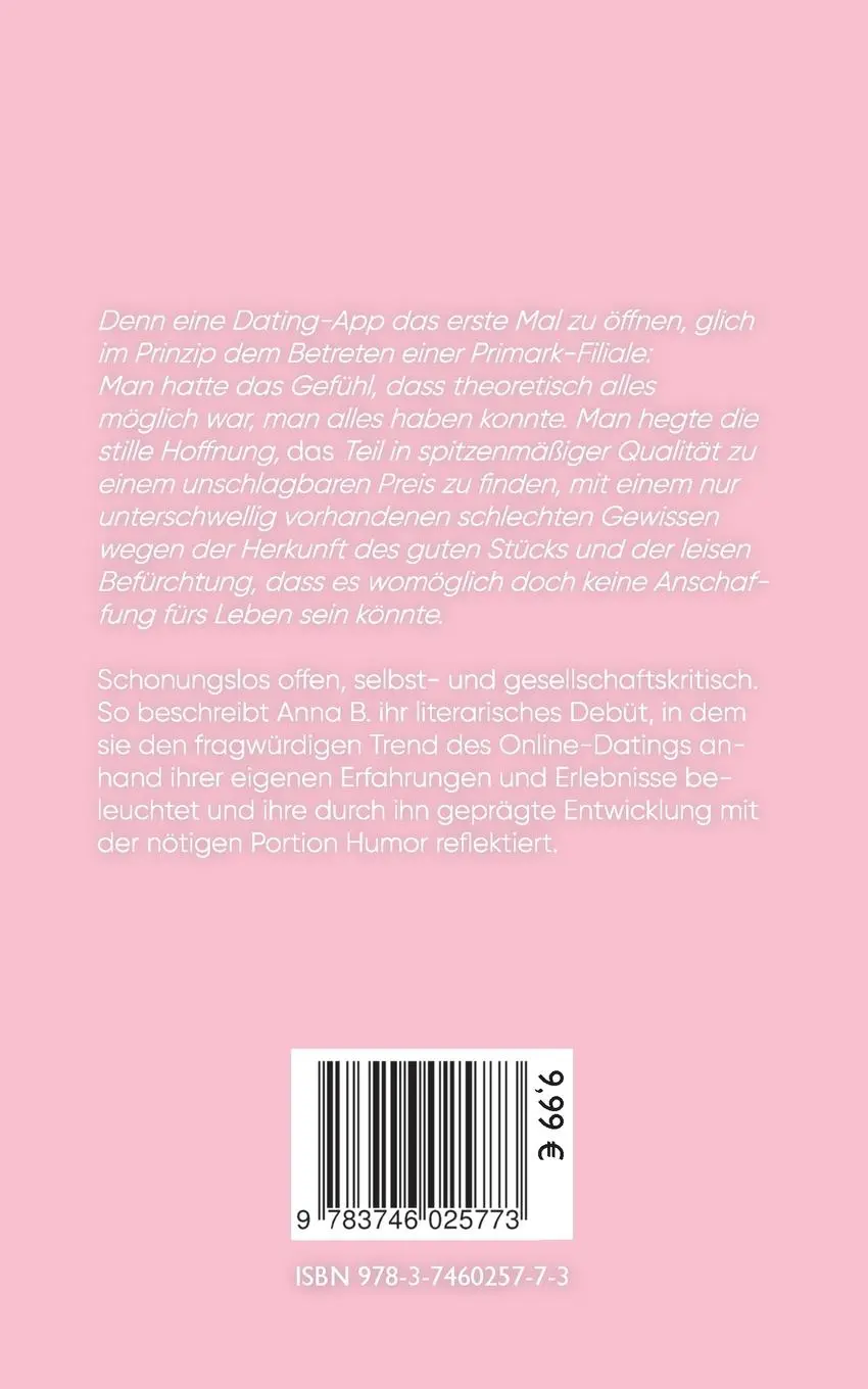 Rückseite: 9783746025773 | Tindergarten | Erlebnisse aus drei Jahren Online-Dating | Anna B.