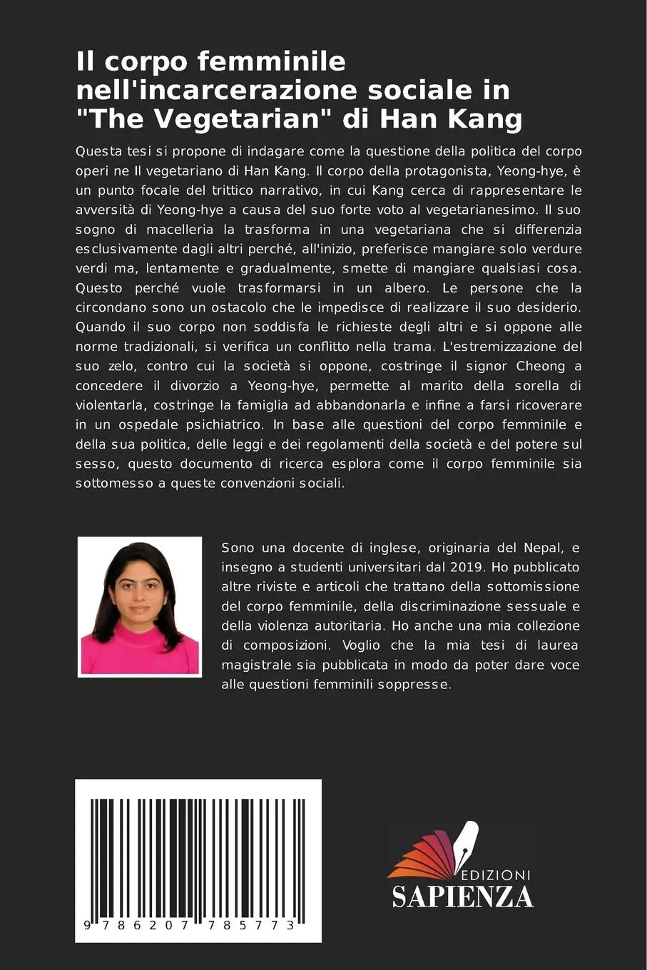 Rückseite: 9786207785773 | Il corpo femminile nell'incarcerazione sociale in "The Vegetarian"...