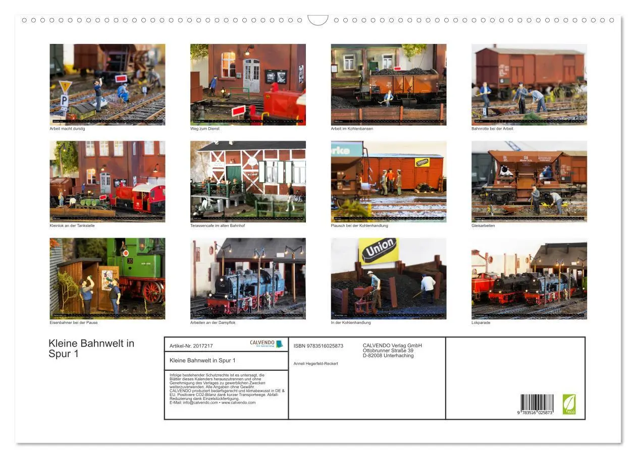 Bild: 9783516025873 | Kleine Bahnwelt in Spur 1 (Wandkalender 2026 DIN A2 quer), CALVENDO...