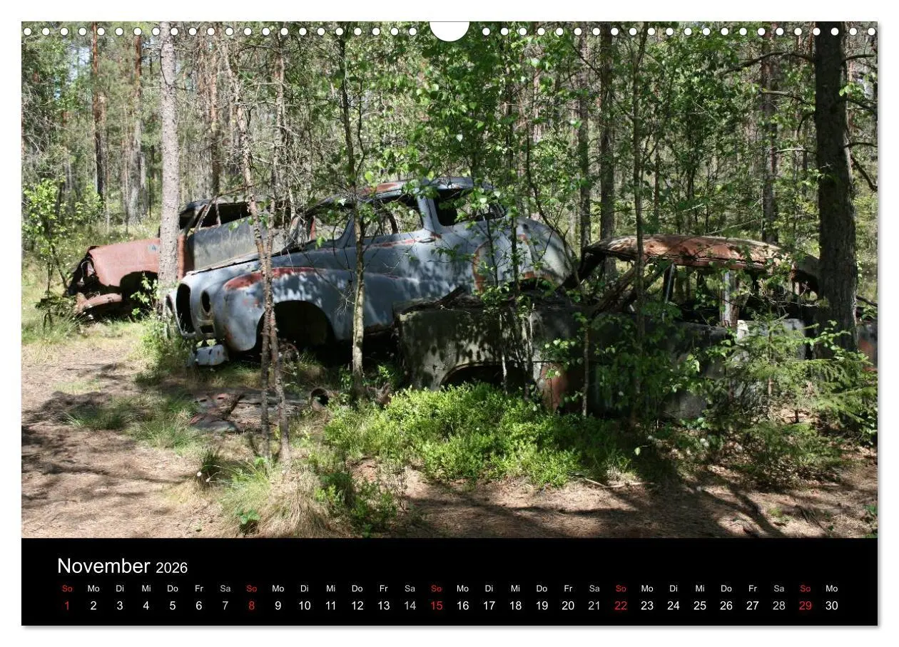 Bild: 9783516195873 | Schrottautos im Kyrkö Mosse (Wandkalender 2026 DIN A3 quer),...