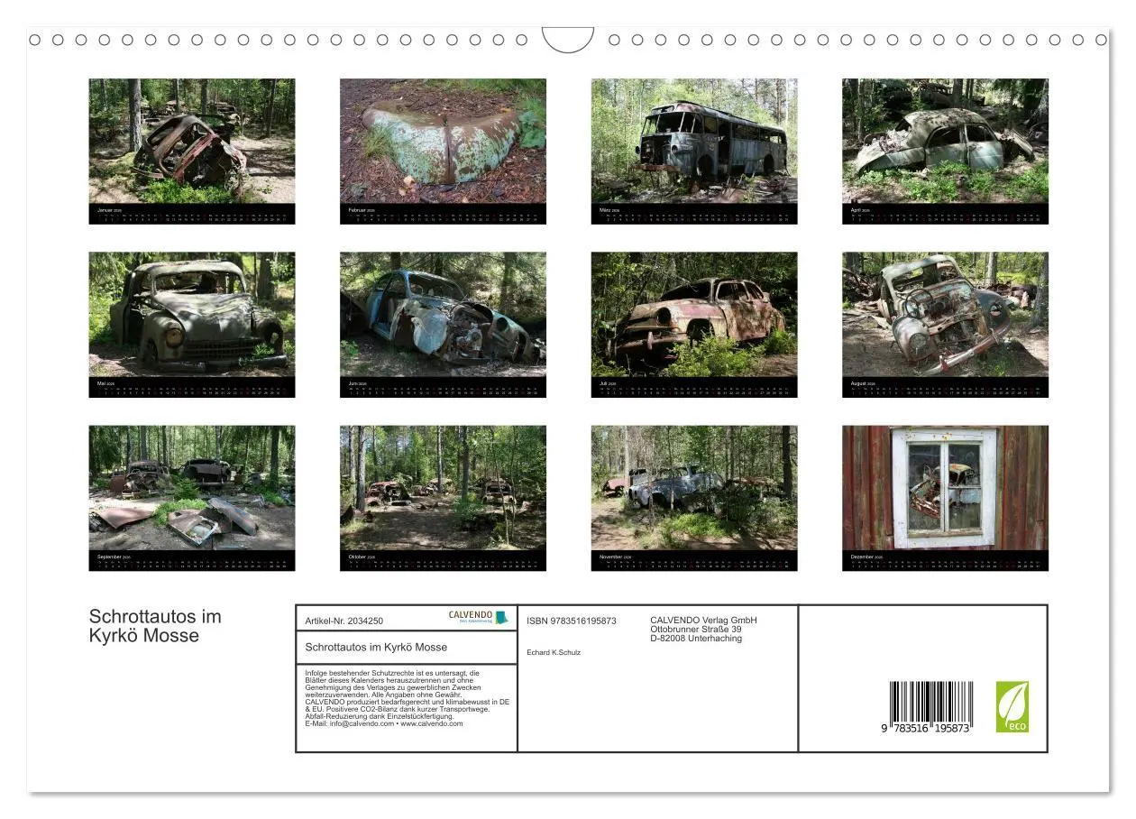Bild: 9783516195873 | Schrottautos im Kyrkö Mosse (Wandkalender 2026 DIN A3 quer),...