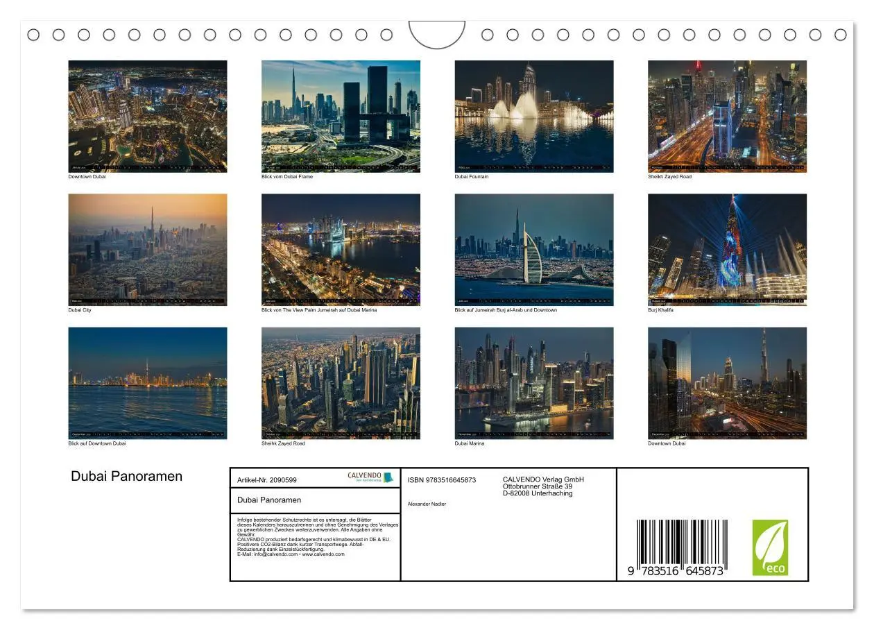 Bild: 9783516645873 | Dubai Panoramen (Wandkalender 2026 DIN A4 quer), CALVENDO...