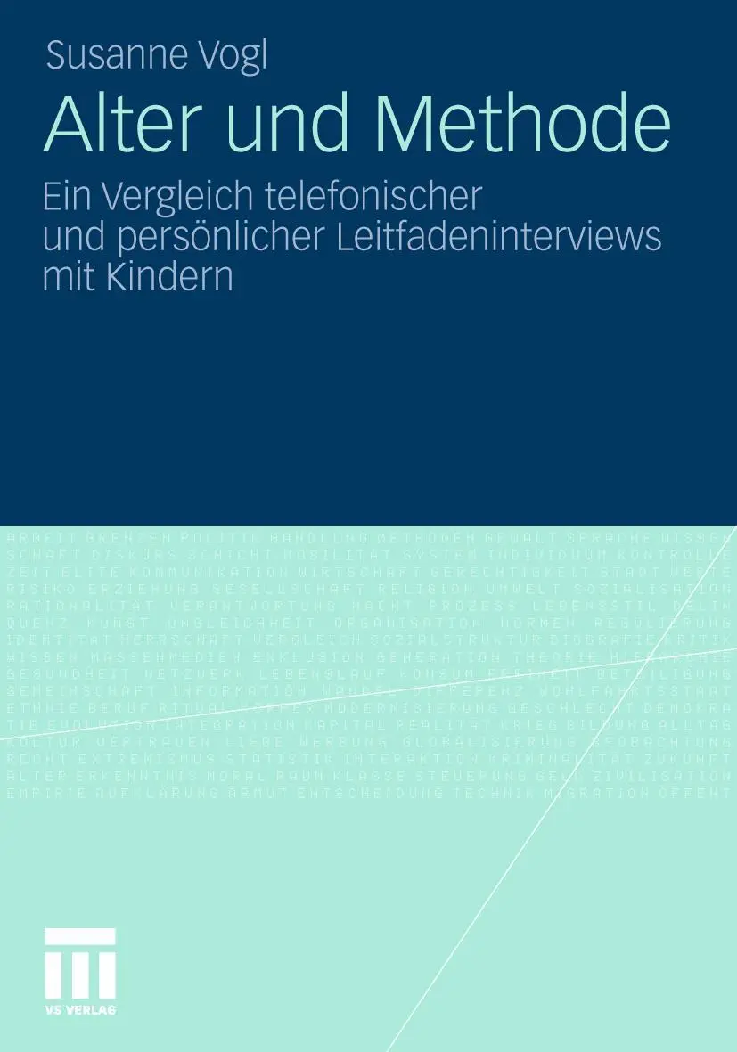 Cover: 9783531185873 | Alter und Methode | Susanne Vogl | Taschenbuch | 346 S. | Deutsch