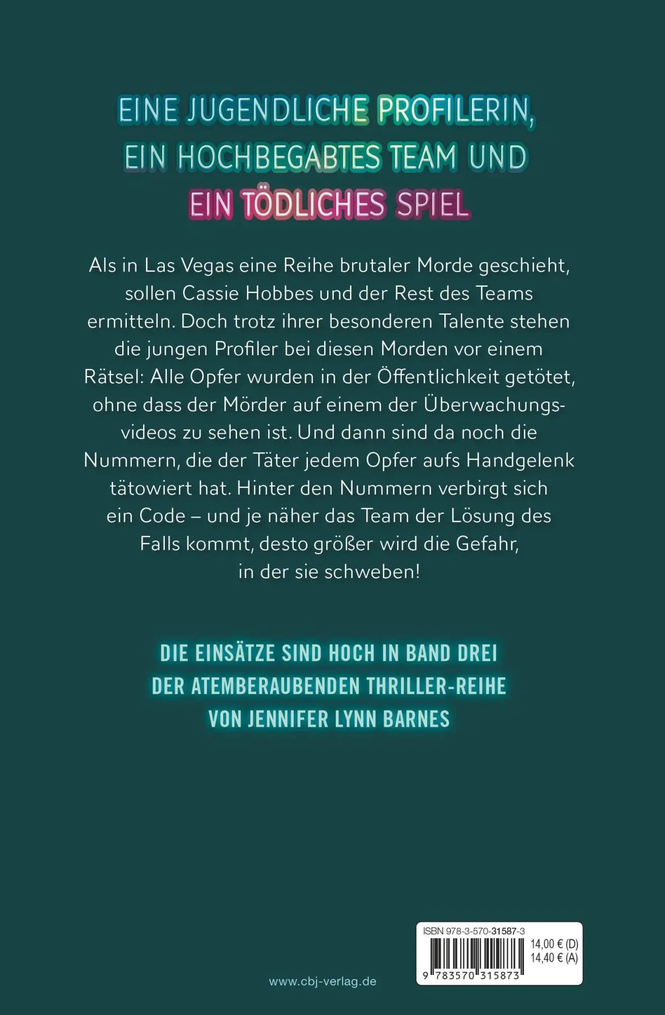 Bild: 9783570315873 | Cold Case Academy - Eine riskante Entscheidung | Jennifer Lynn Barnes