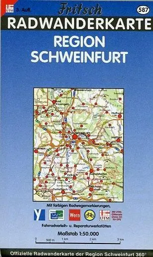 Cover: 9783861165873 | Radkarte Region Schweinfurt 1 : 50 000 | Fritsch Landkartenverlag
