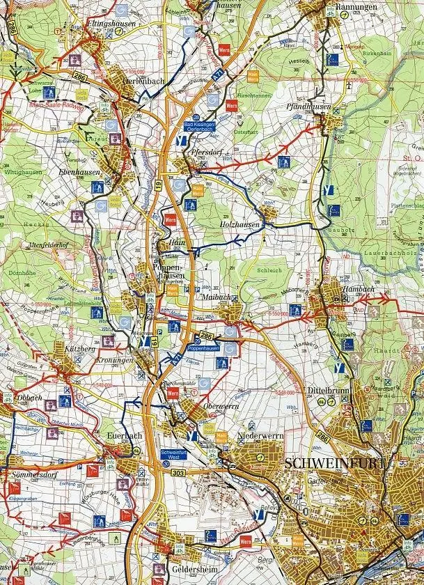Bild: 9783861165873 | Radkarte Region Schweinfurt 1 : 50 000 | Fritsch Landkartenverlag