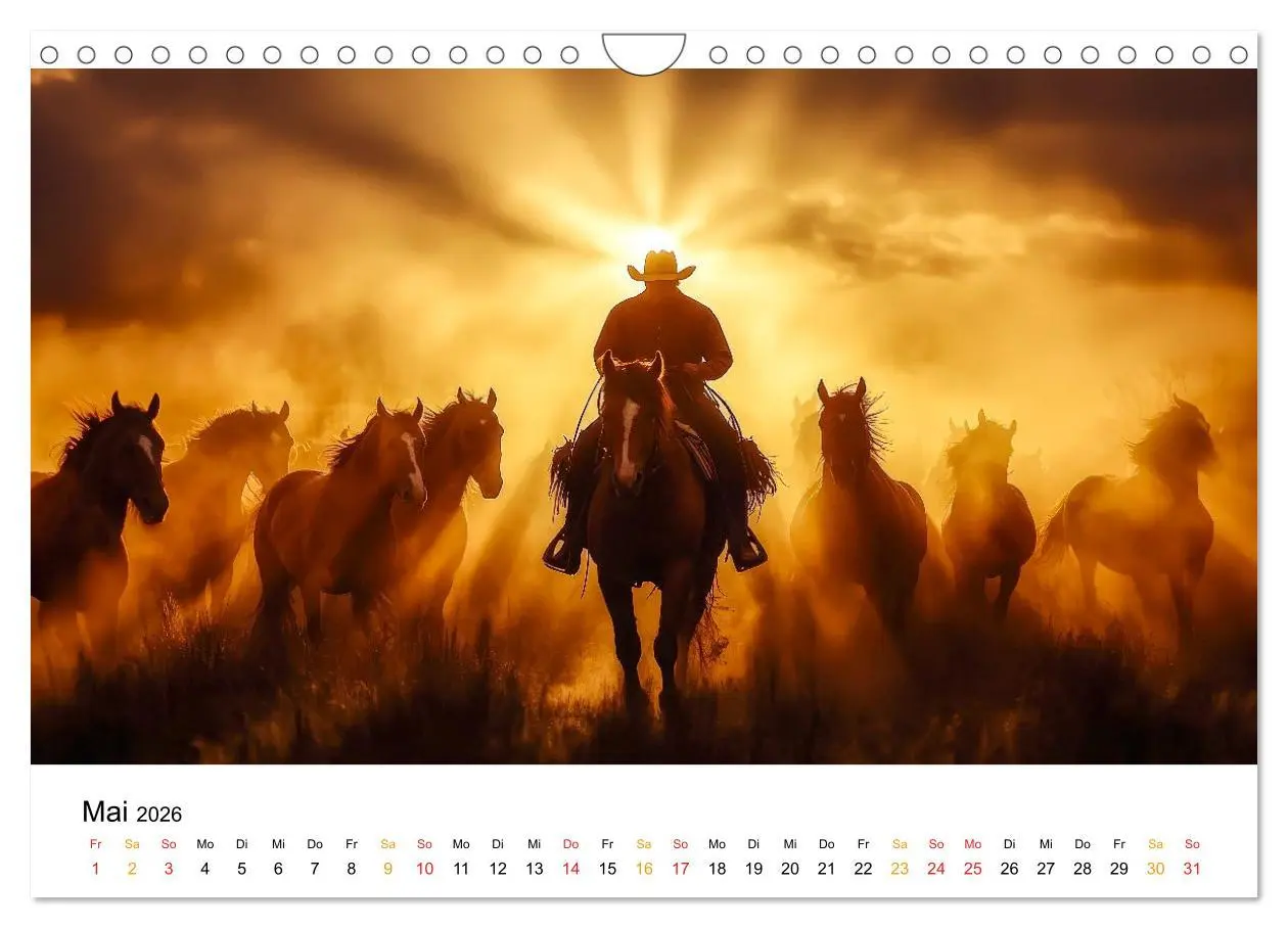 Bild: 9783457305973 | Westernwelt (Wandkalender 2026 DIN A4 quer), CALVENDO Monatskalender