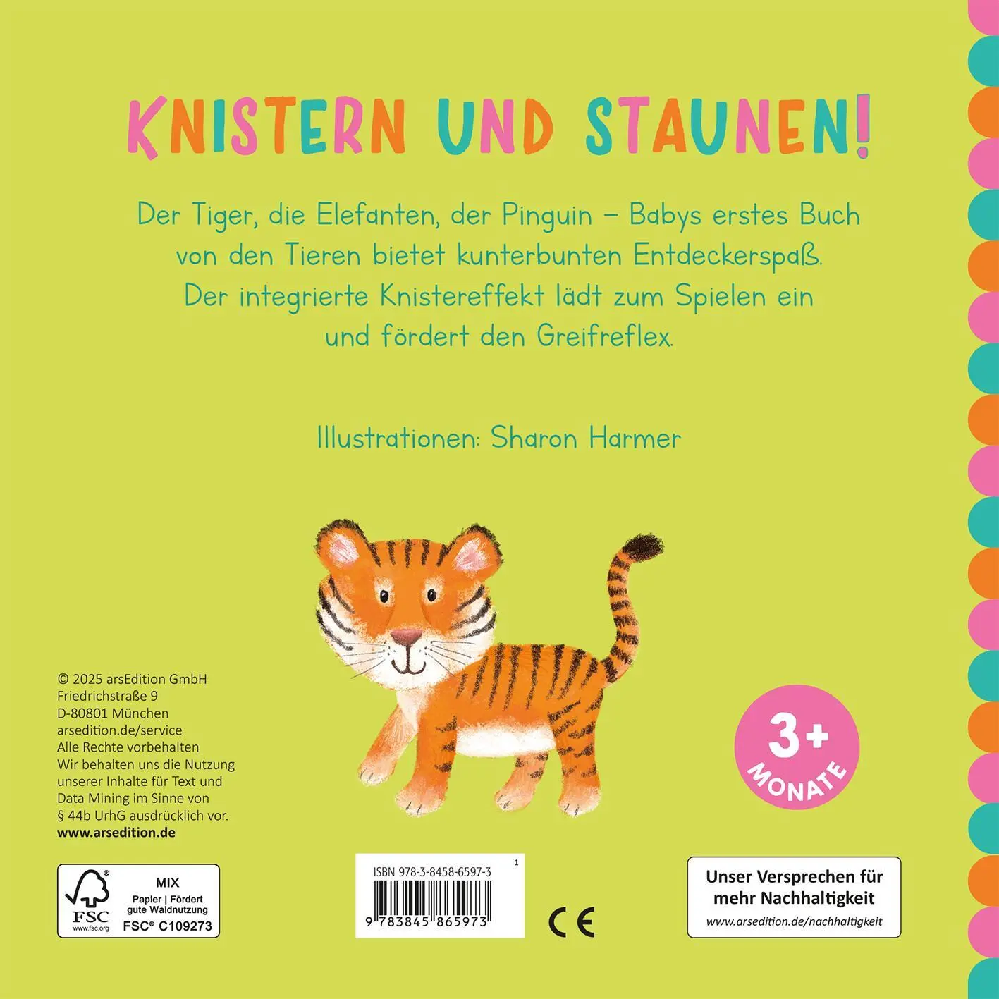 Rückseite: 9783845865973 | Meine Tiere | mit Knisterumschlag | Sharon Harmer | Buch | 10 S.