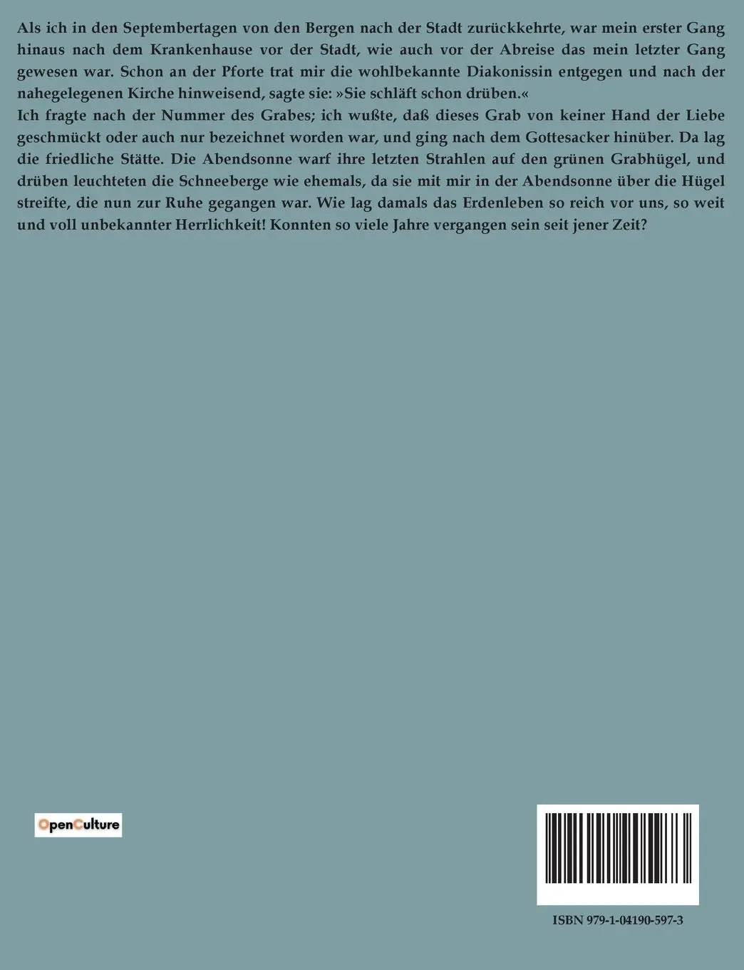 Rückseite: 9791041905973 | Aus dem Leben | Johanna Spyri | Taschenbuch | 132 S. | Deutsch | 2023