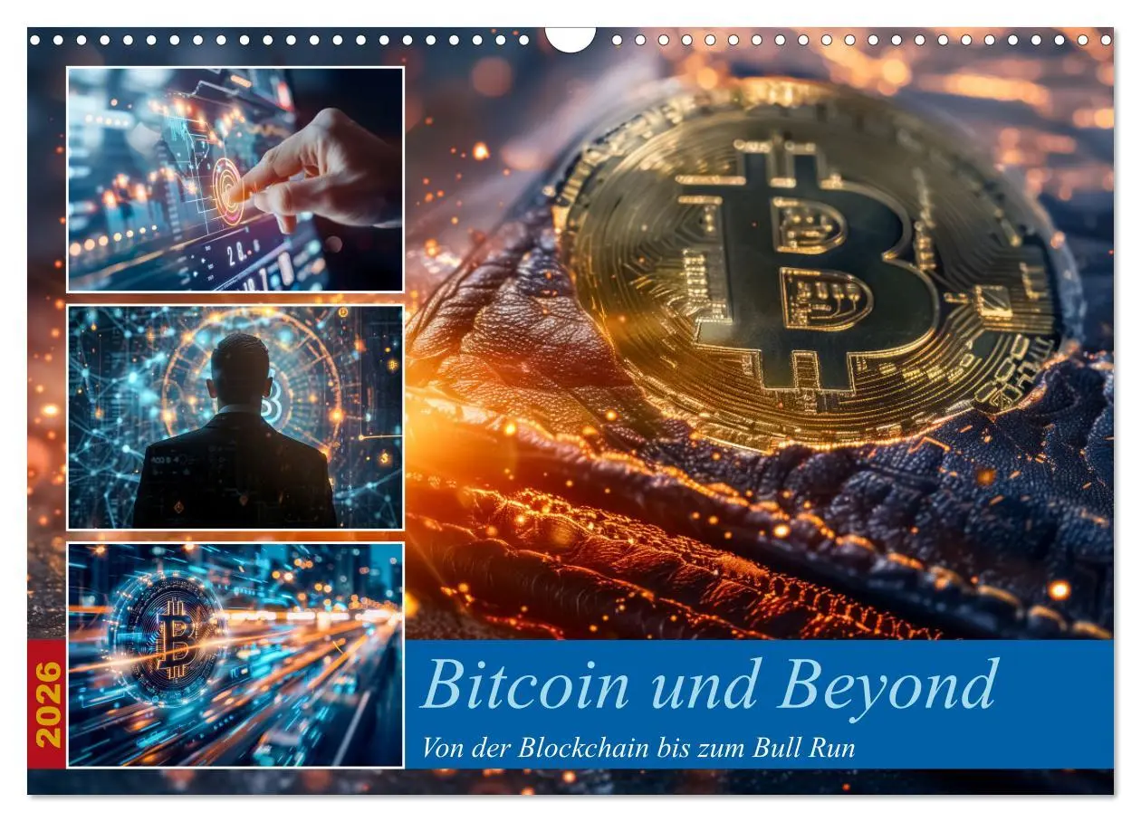 Cover: 9783457366073 | Bitcoin und Beyond (Wandkalender 2026 DIN A3 quer), CALVENDO...