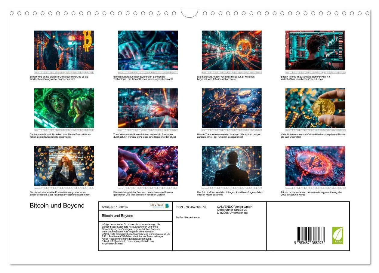 Bild: 9783457366073 | Bitcoin und Beyond (Wandkalender 2026 DIN A3 quer), CALVENDO...