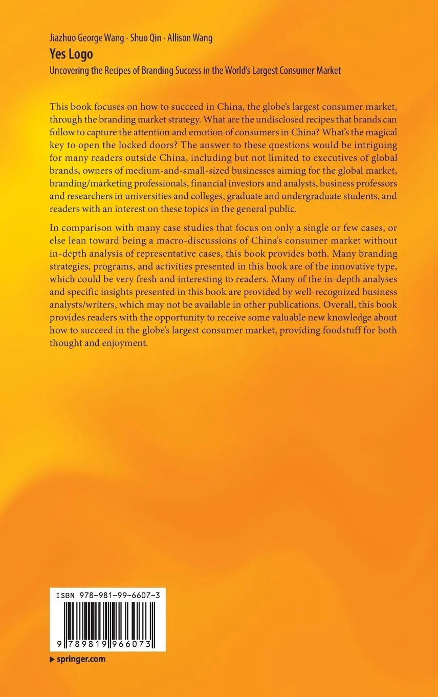 Rückseite: 9789819966073 | Yes Logo | Jiazhuo George Wang (u. a.) | Buch | xv | Englisch | 2023