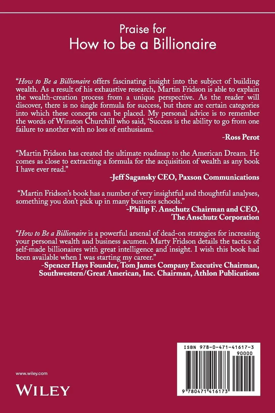 Rückseite: 9780471416173 | How to Be a Billionaire | Proven Strategies from the Titans of Wealth