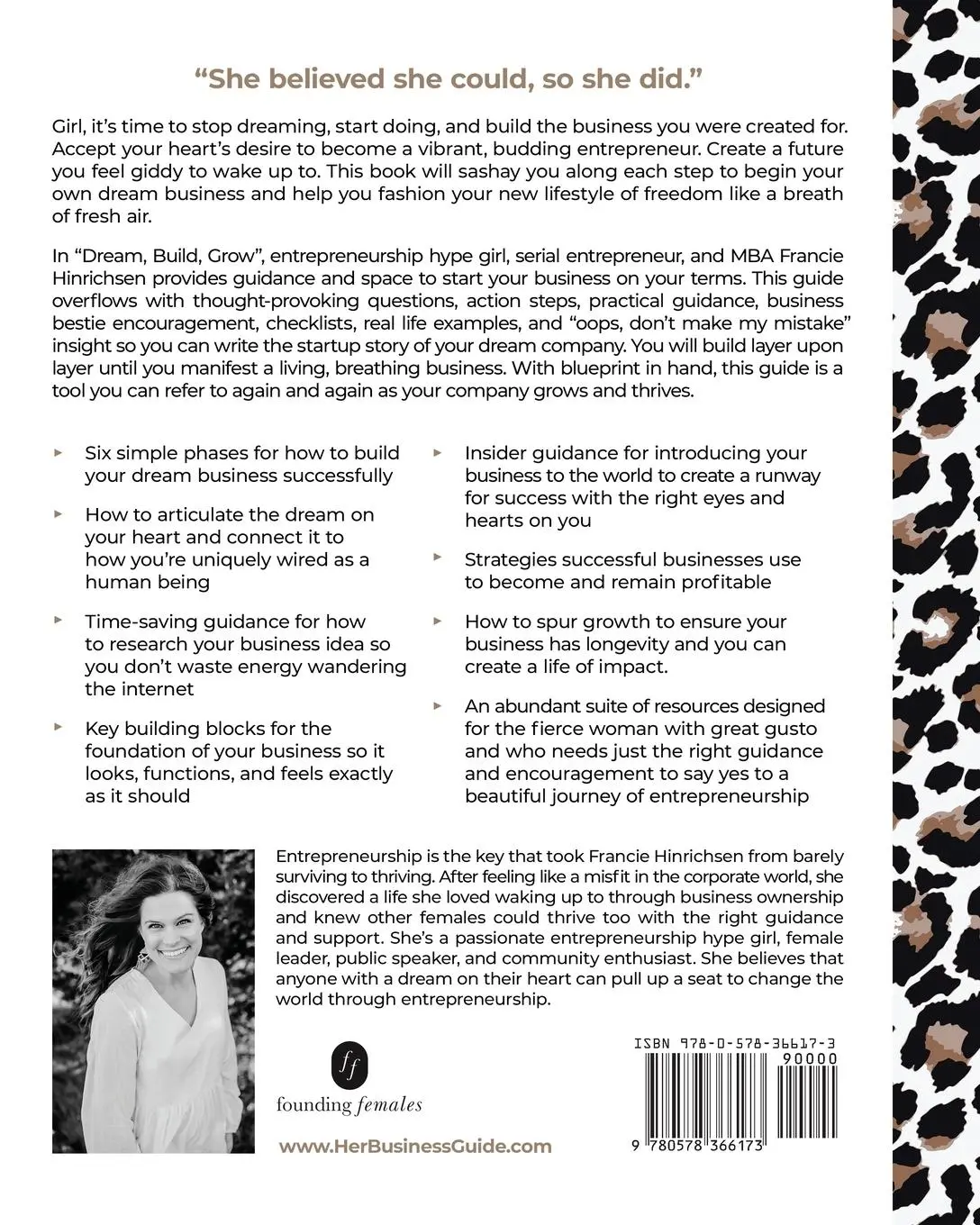 Rückseite: 9780578366173 | Dream, Build, Grow | Francie Hinrichsen | Taschenbuch | Englisch