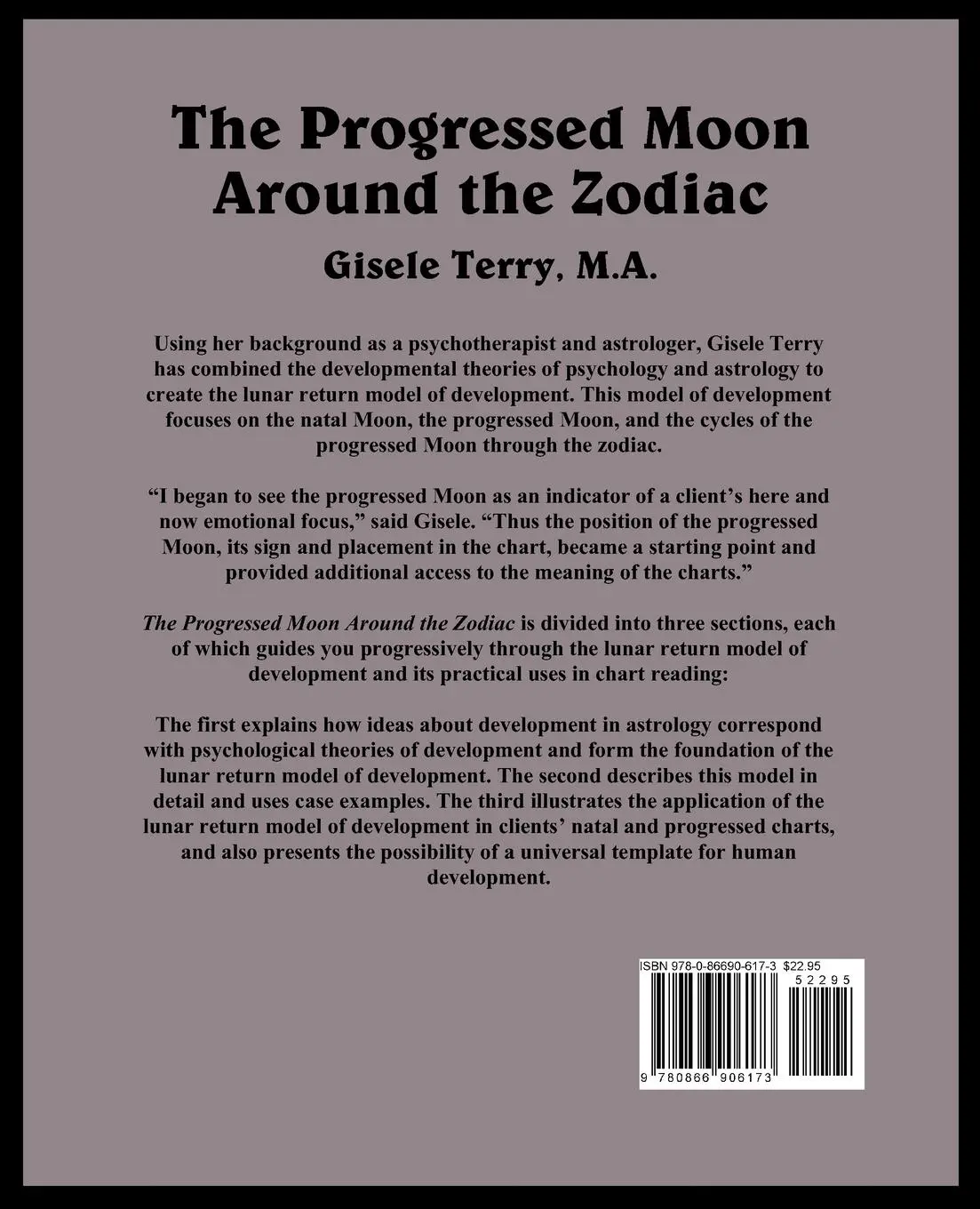 Rückseite: 9780866906173 | The Progressed Moon Around the Zodiac | Gisele Terry | Taschenbuch
