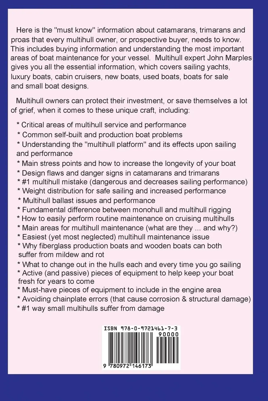 Rückseite: 9780972146173 | Knowing Your Multihull | John Marples | Taschenbuch | Englisch | 2014