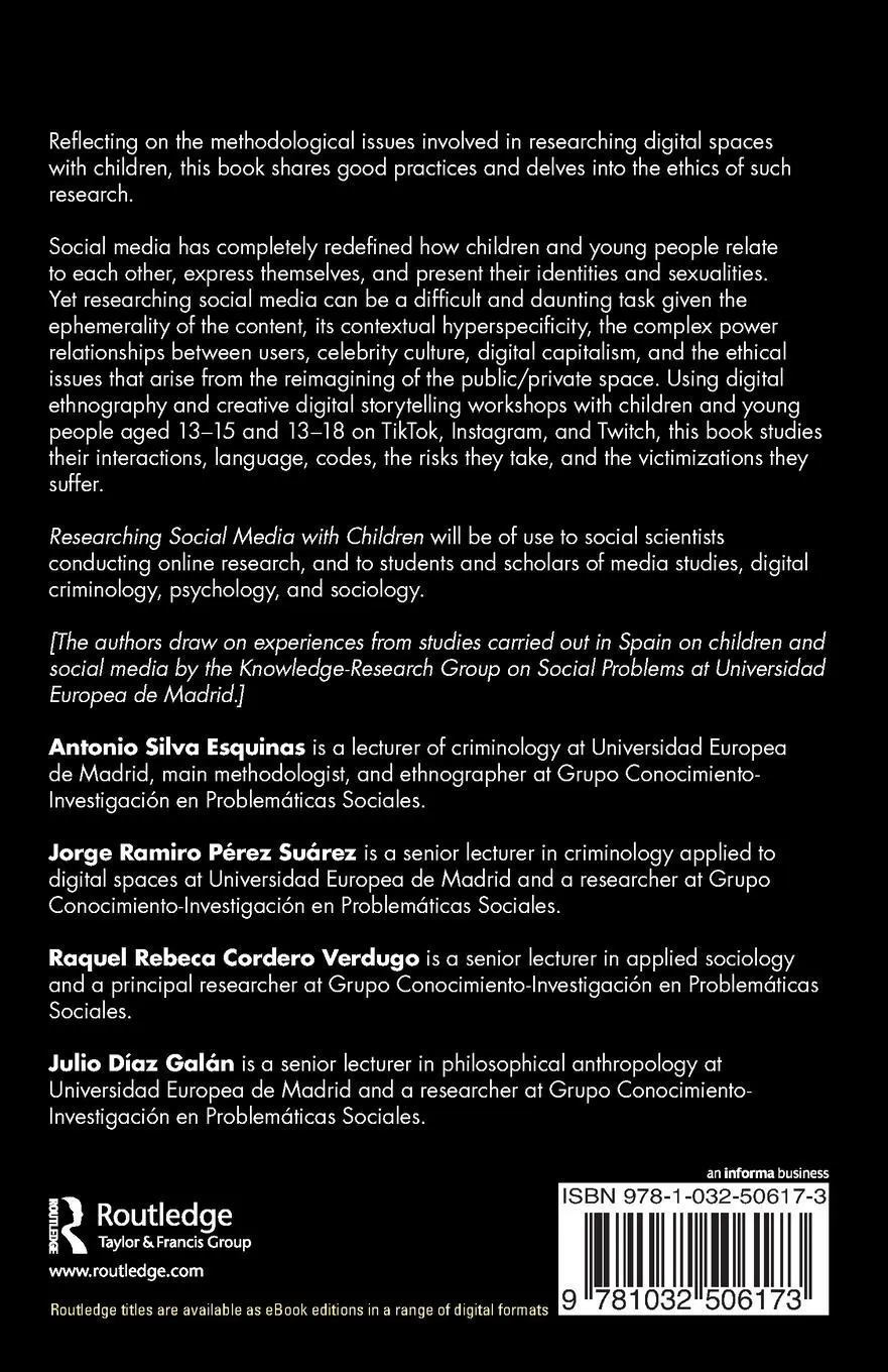Rückseite: 9781032506173 | Researching Social Media with Children | Esquinas (u. a.) | Buch
