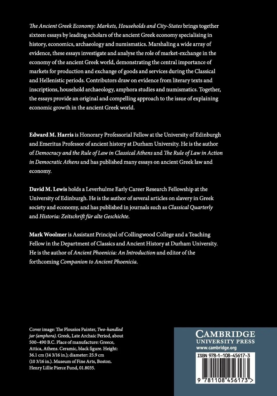 Rückseite: 9781108456173 | The Ancient Greek Economy | Edward M. Harris (u. a.) | Taschenbuch