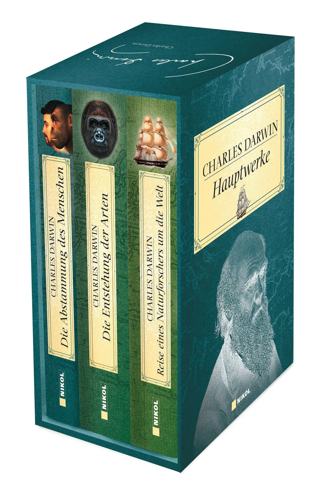 Cover: 9783868206173 | Hauptwerke: 3 Bände im Schuber | Charles Darwin | Buch | 1520 S.
