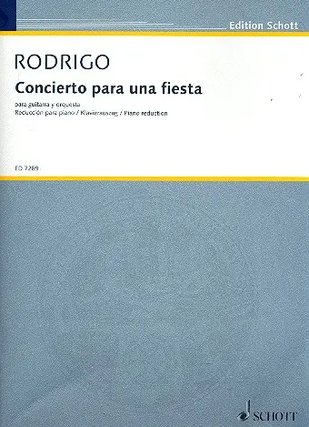 Cover: 9790001076173 | Concierto para una Fiesta | piano reduction with solo part | Rodrigo