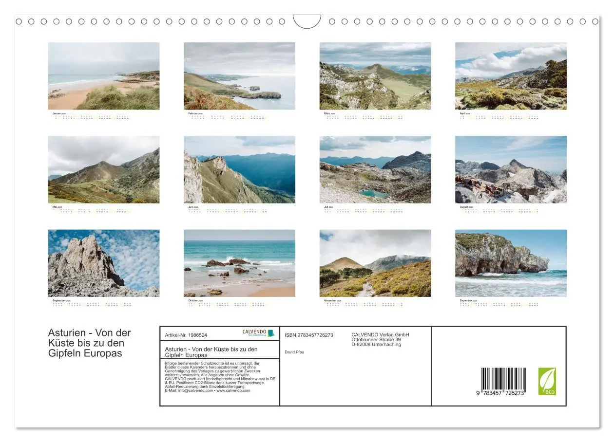Bild: 9783457726273 | Asturien - Von der Küste bis zu den Gipfeln Europas (Wandkalender...