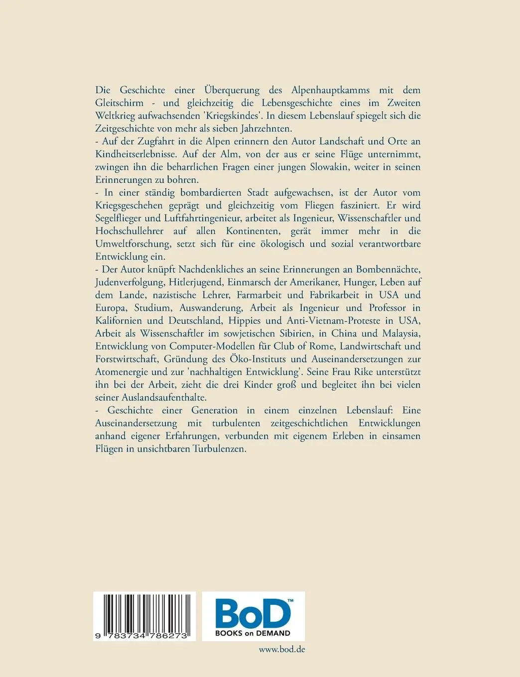 Rückseite: 9783734786273 | Über den Bergen ist der Krieg so fern | Hartmut Bossel | Taschenbuch