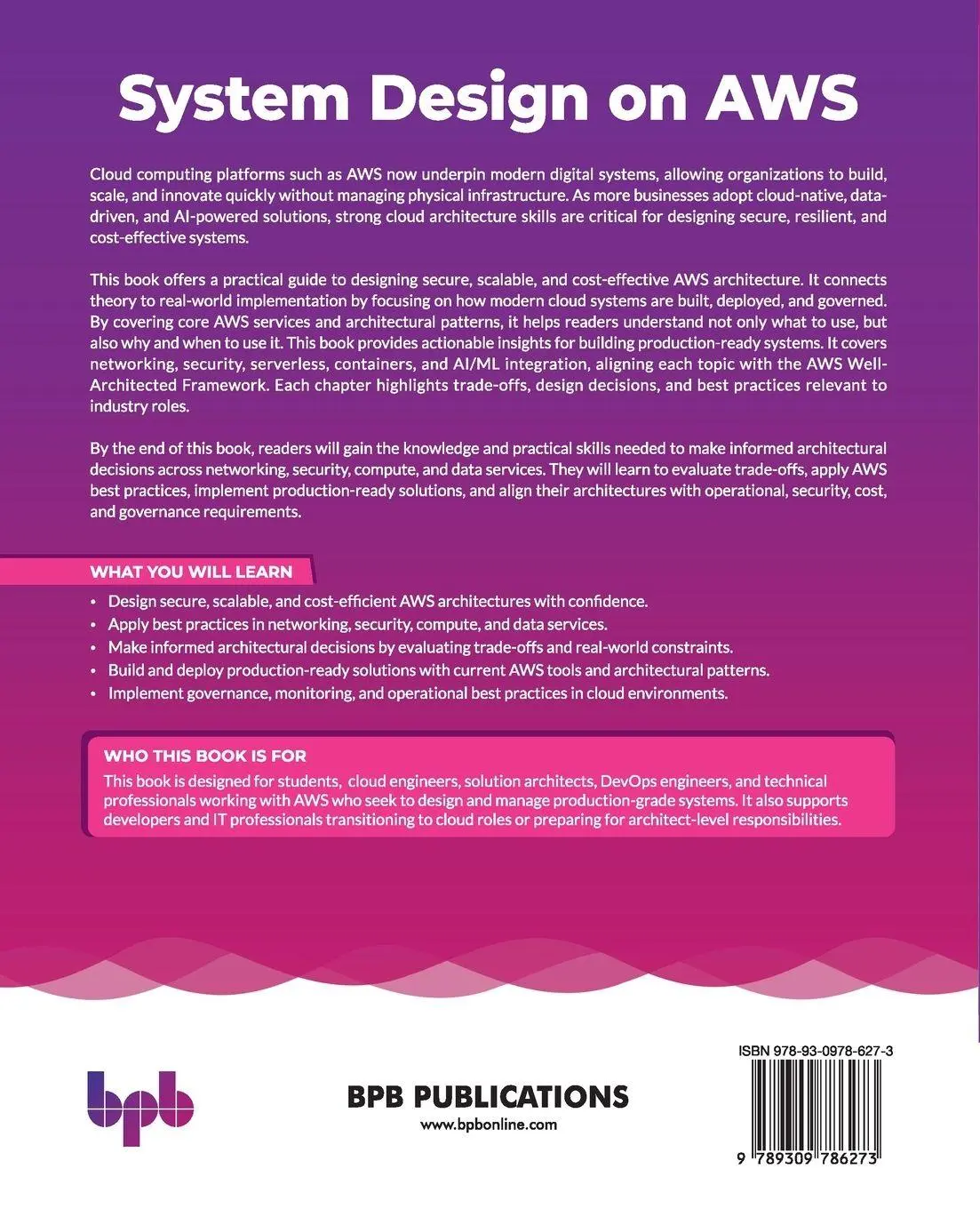 Rückseite: 9789309786273 | System Design on AWS | Manish Kumar Atnere | Taschenbuch | Englisch