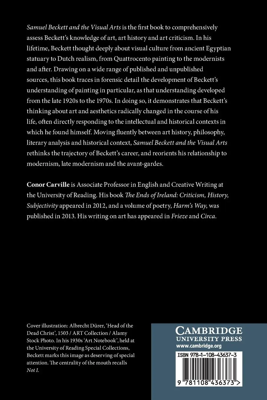 Rückseite: 9781108436373 | Samuel Beckett and the Visual Arts | Conor Carville | Taschenbuch