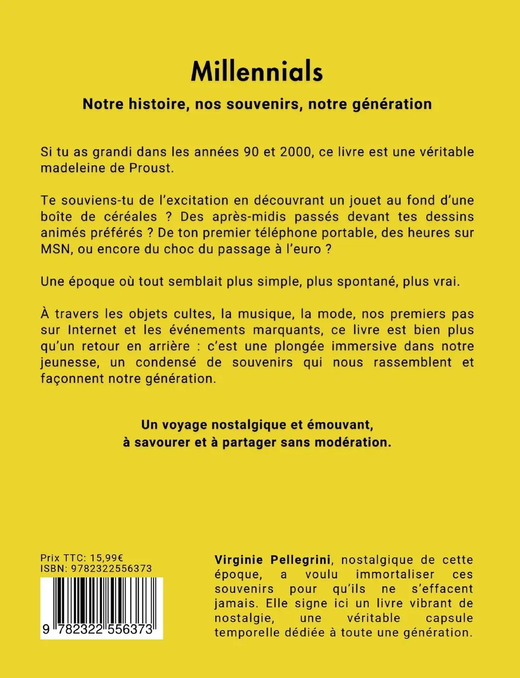 Rückseite: 9782322556373 | Millennials | Virginie Pellegrini | Taschenbuch | Französisch | 2025